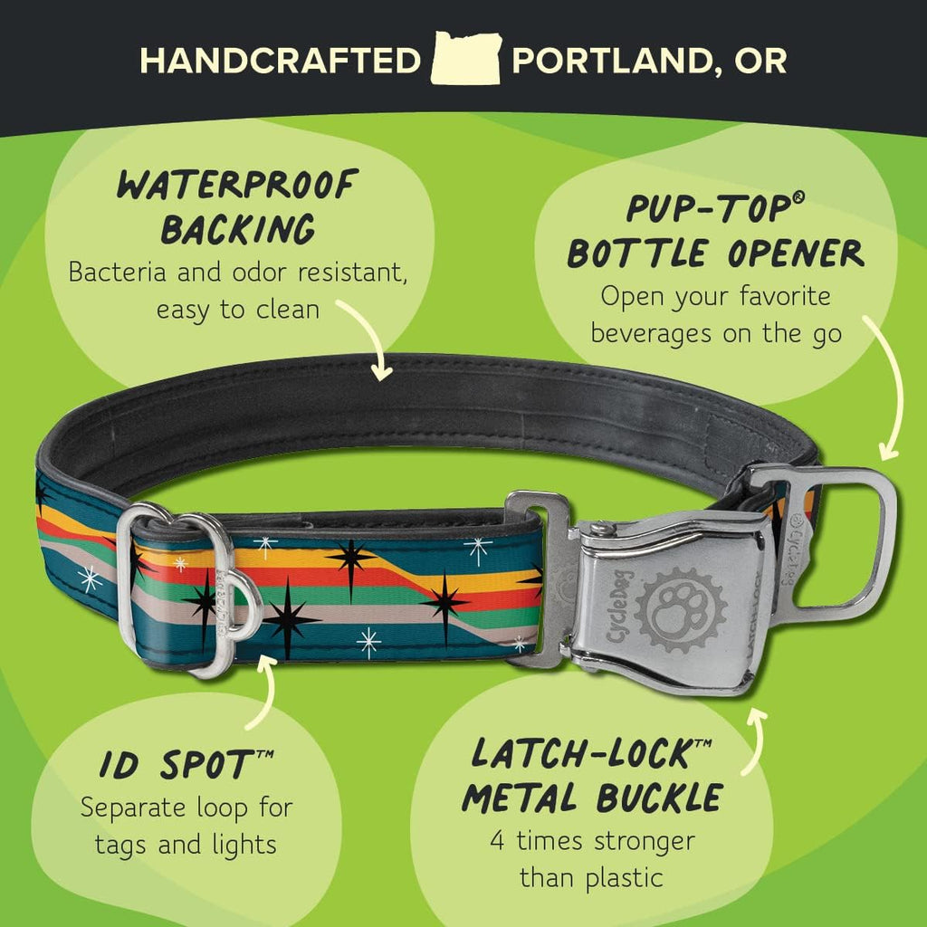 Cycle Dog Reflective Collar Wide Silver Reflective - Dog.Dog.Cat.