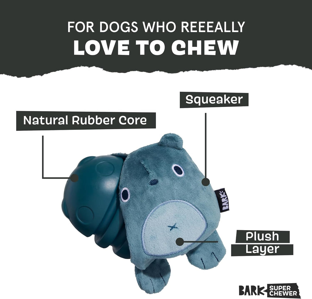 Barkbox Grey Bear Hugger Super Chewer 2-in-1 Plush Exterior Hard Core Plush Toy, Large Breeds - Dog.Dog.Cat.