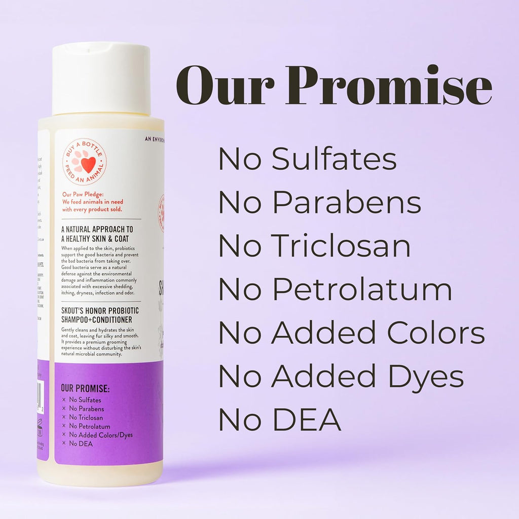 Skout Probiotic Shampoo & Conditioner - Lavender : 16 oz - Dog.Dog.Cat.