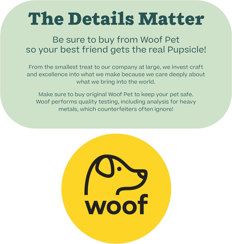 WOOF Pupsicle Treat Tray Mold Silicone Molds for Dog Treats, Dishwasher Safe, Reusable Treat Tray, Freeze Refill Treats For The Pupsicle Toy - Dog.Dog.Cat.