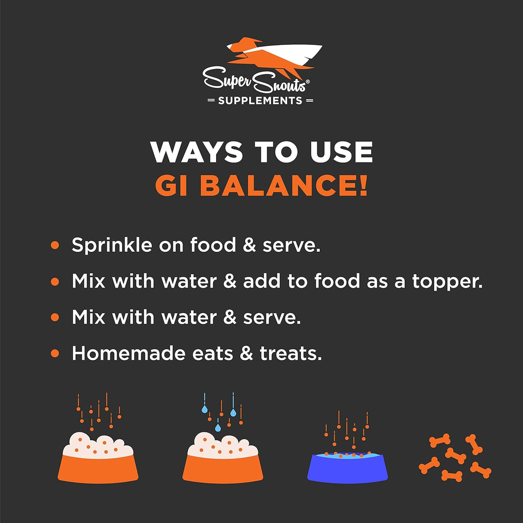 Super Snouts Supplements-GI Balance : 3.5 oz - Dog.Dog.Cat.