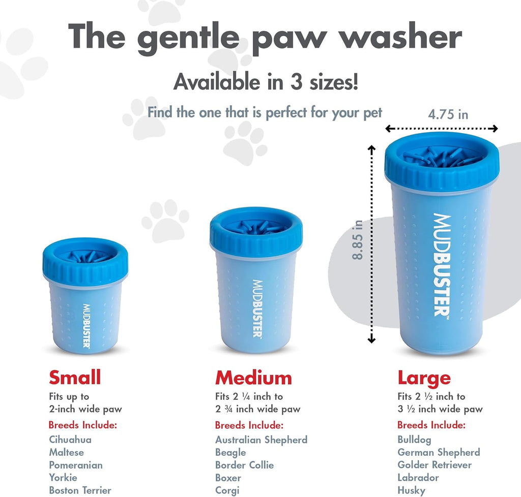 Dexas Mudbuster Foot Wash – Flexible Silicone Pedal Scrubber for Gentle Foot Cleaning - Dog.Dog.Cat.