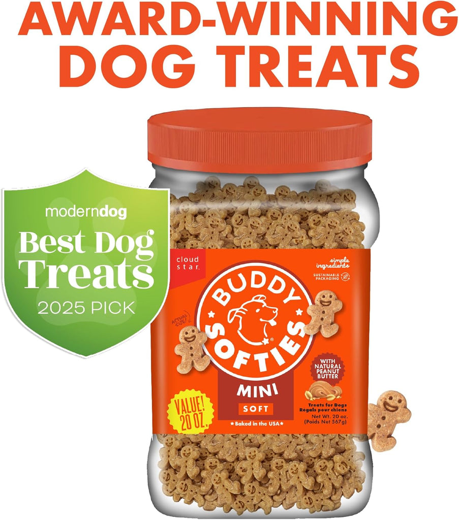 Buddy Softies Soft & Chewy Dog Treats, Peanut Butter, 20 oz. - Dog.Dog.Cat.