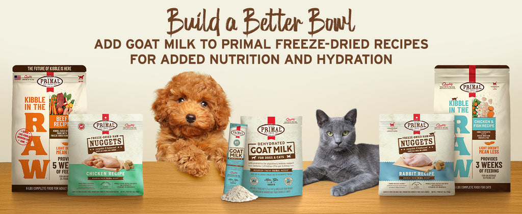 Primal Dehydrated Goat Milk for Dogs and Cats - Dog.Dog.Cat.