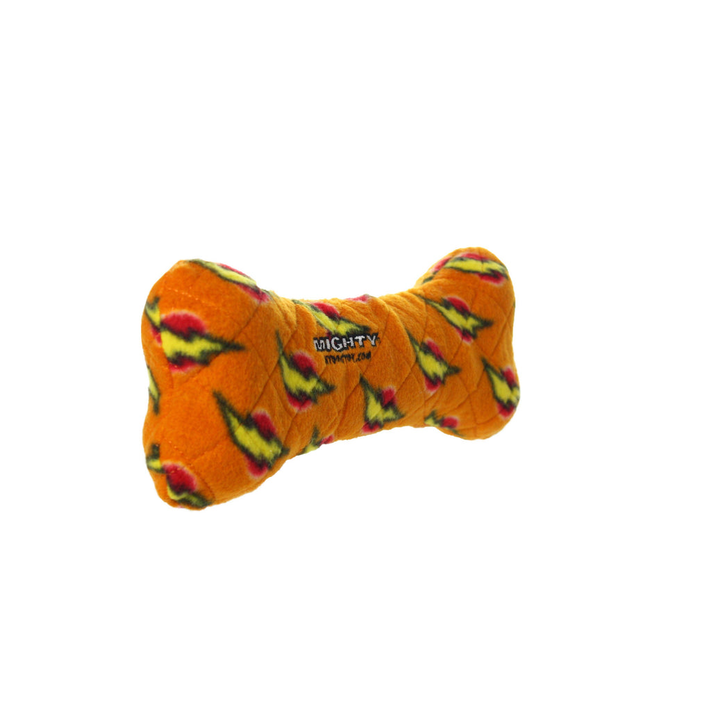 Tuffy Dog Toys - VIP Products - Mighty Bone - Orange, Durable, Squeaky Dog Toy, No Stuffing - Dog.Dog.Cat.