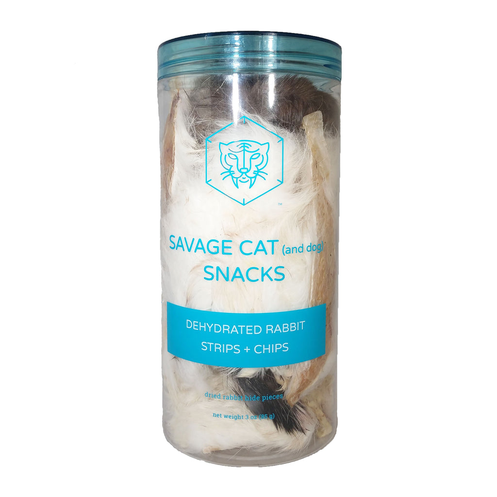 Savage Dog/Cat Dehydrated Treat-Rabbit Strip : 3 oz - Dog.Dog.Cat.