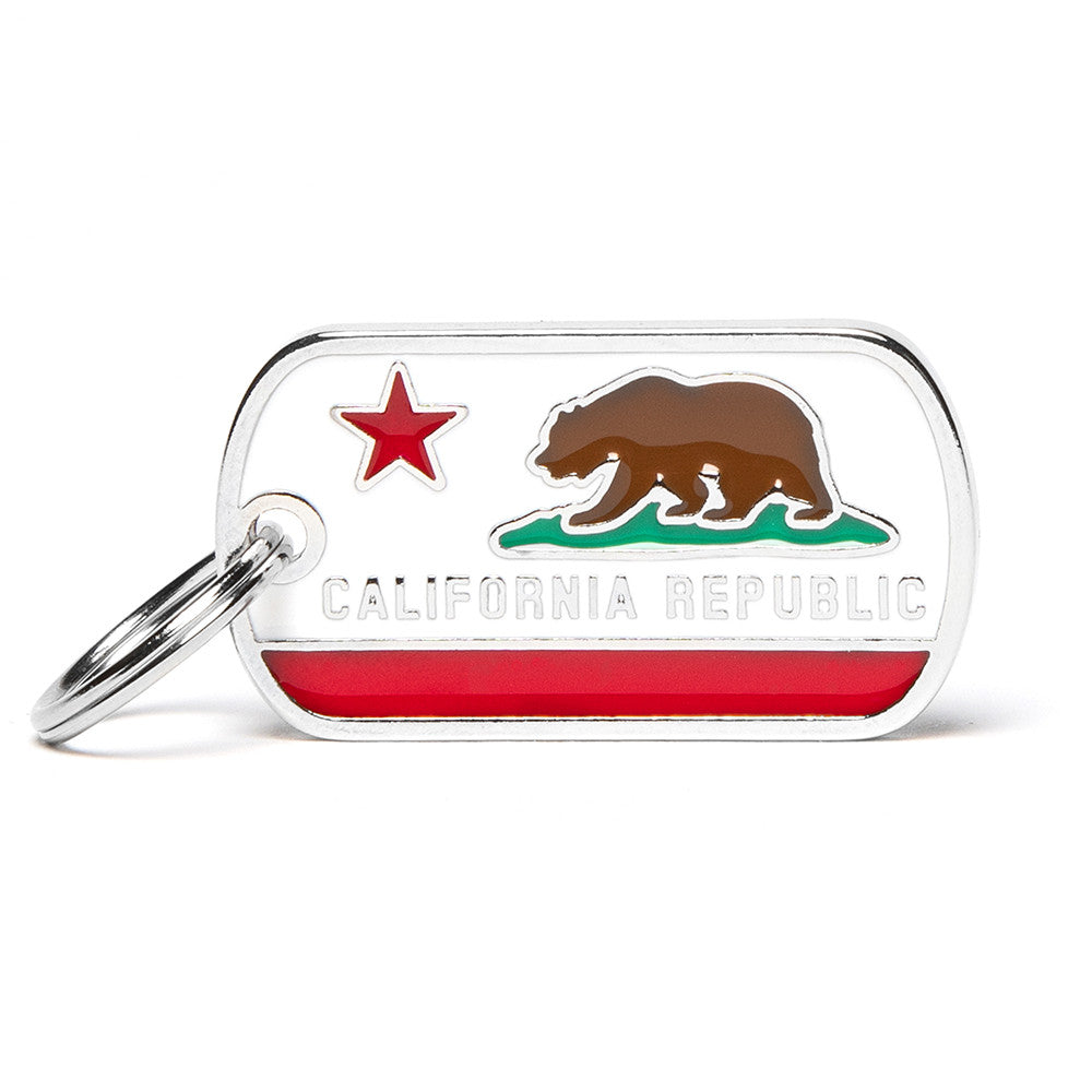 Flags California State ID Tag - MyFamily - Dog.Dog.Cat.