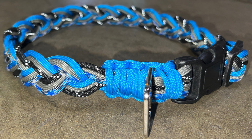 Dog Dog Cat Paracord Dog Collar-Blue Combo - Dog.Dog.Cat.