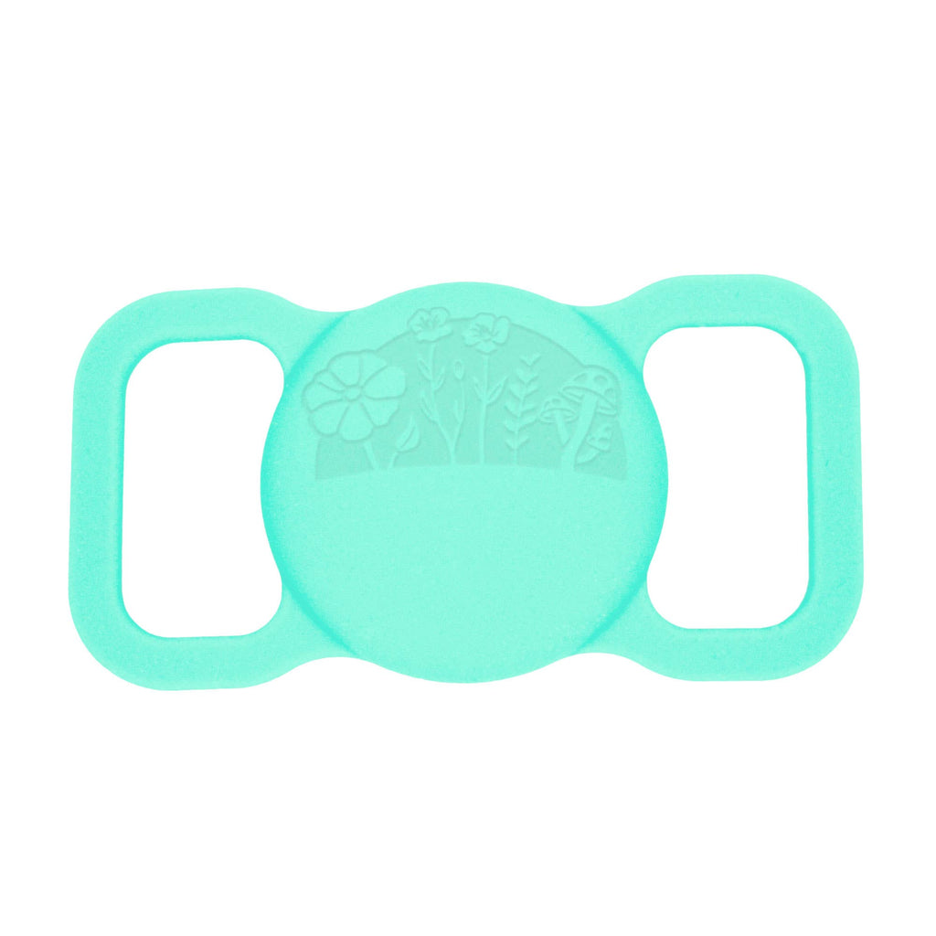 Besties Pets - Superbloom Silicone Pet AirTag Holder - Personalized - Dog.Dog.Cat.