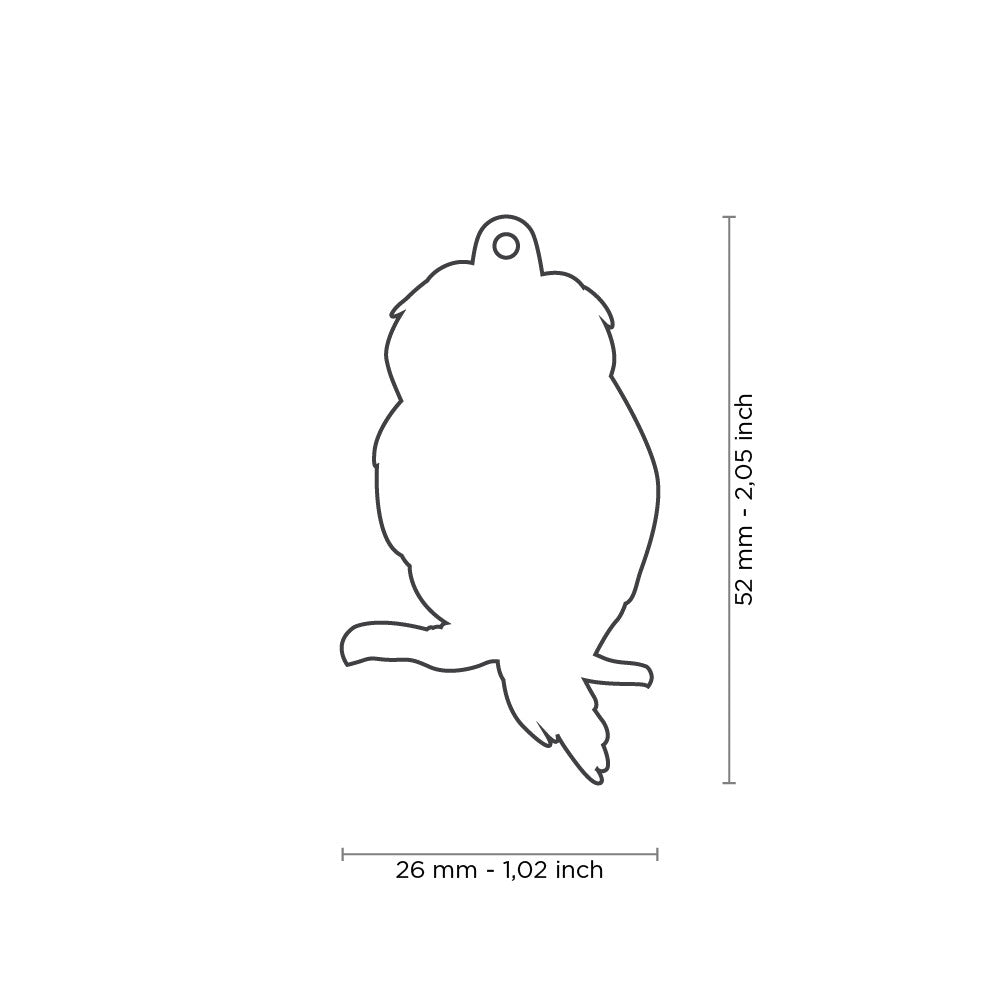 Wild Owl ID Tag - MyFamily - Dog.Dog.Cat.