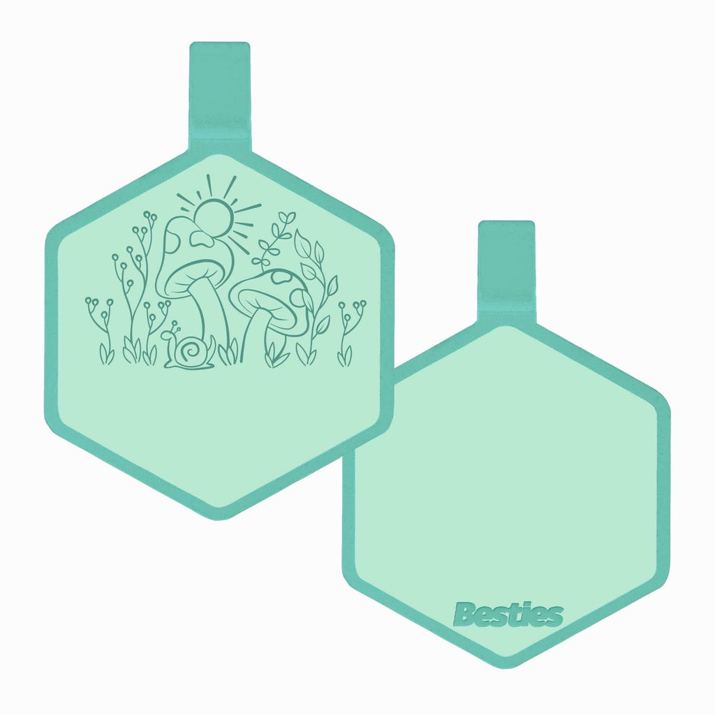 Besties Pets - Fantastic Fungi Silicone Dog ID Tag - Dog.Dog.Cat.