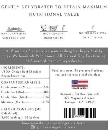 Beef and Rice Bars - 3.5 oz Dog Treats - Dog.Dog.Cat.