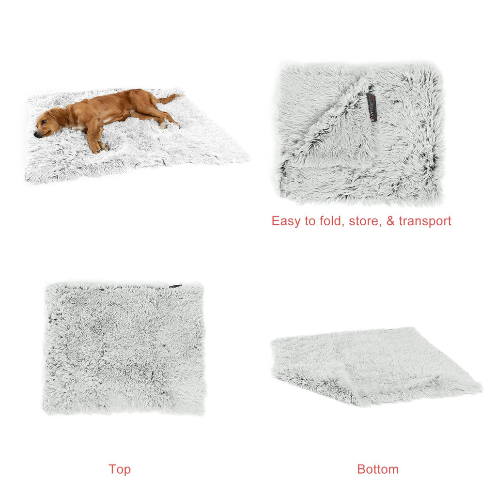 Best Friends by Sheri Blanket Shag Frost 30x40 - Dog.Dog.Cat.