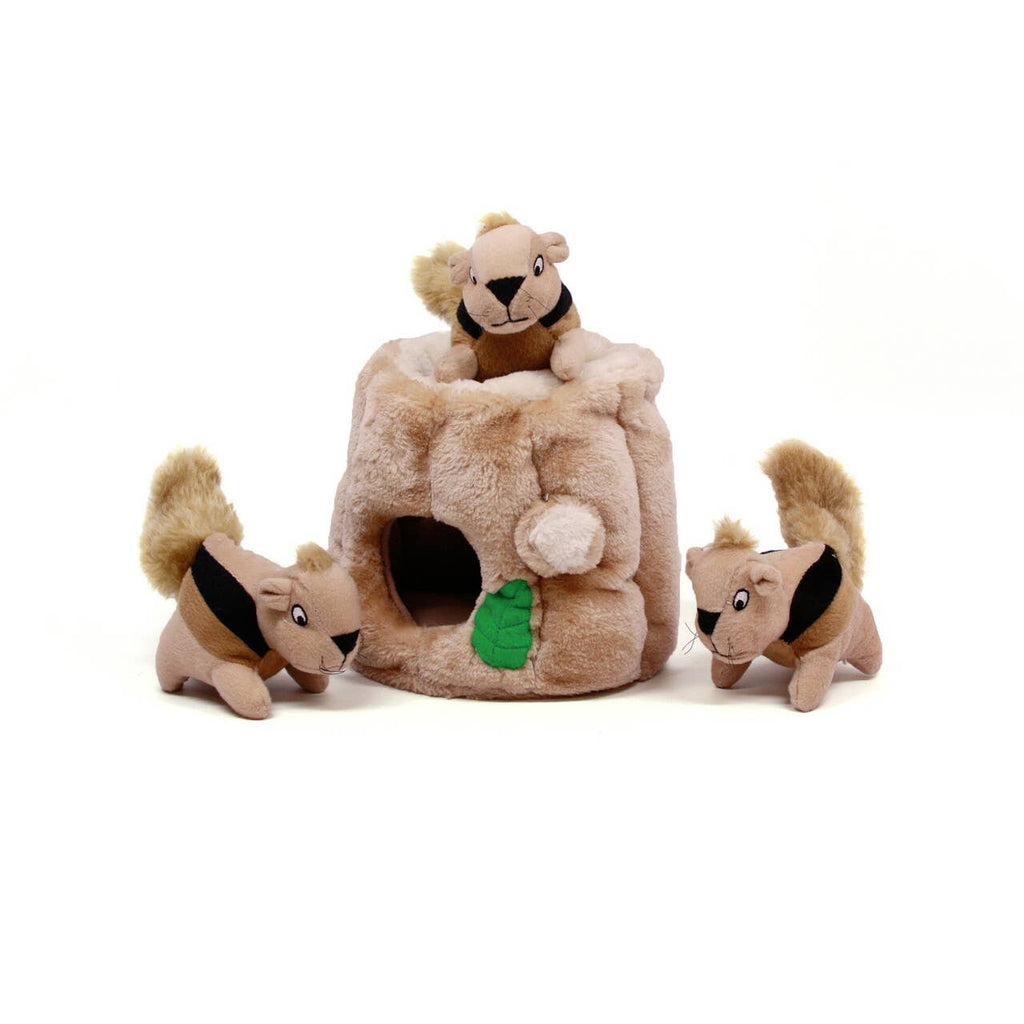 Outward Hound Hide A Squirrel Plush Dog Puzzle Toy Brown MED - Dog.Dog.Cat.
