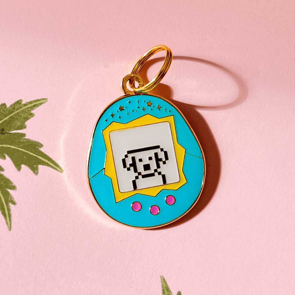 Tamagotchi Dog Pet ID Tag - Dog.Dog.Cat.