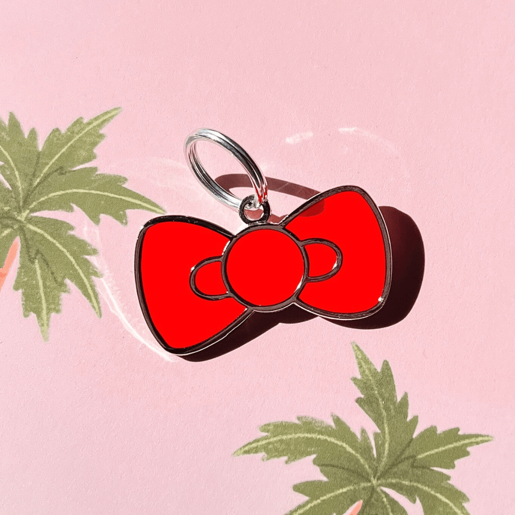Bow Pet ID Tag - Dog.Dog.Cat.