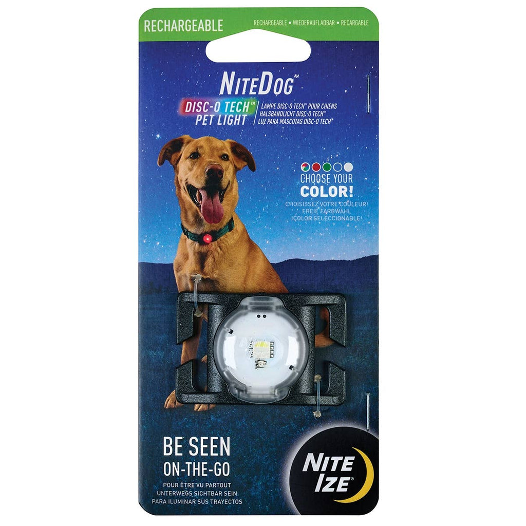 Nite Ize NiteDog™ Rechargeable Pet Light - Disc-O Tech™ - Dog.Dog.Cat.