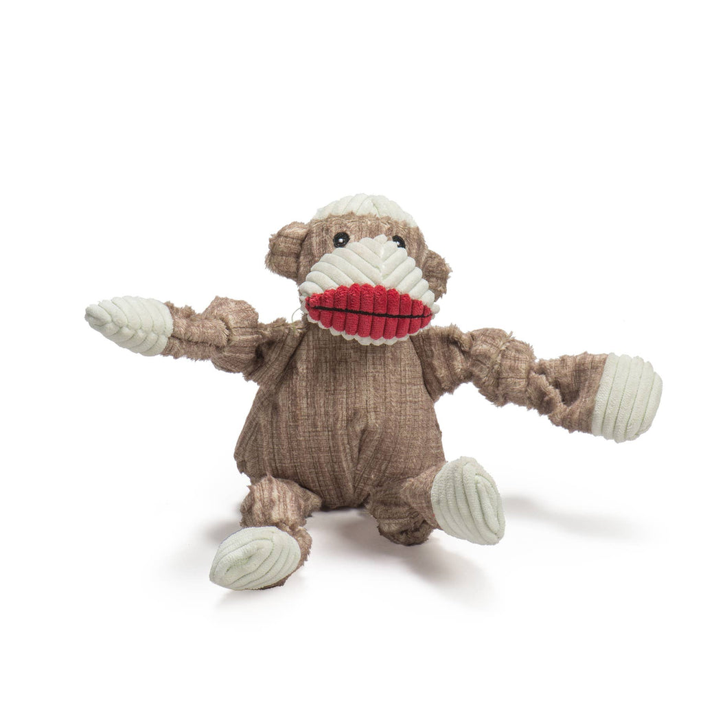 HuggleGroup - Stuey Sock Monkey Knottie®  Plush Dog Toy - Dog.Dog.Cat.