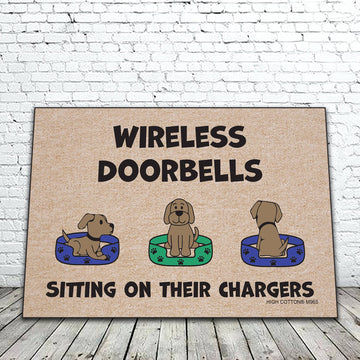 Wireless Doorbells Doormat - Dog.Dog.Cat.