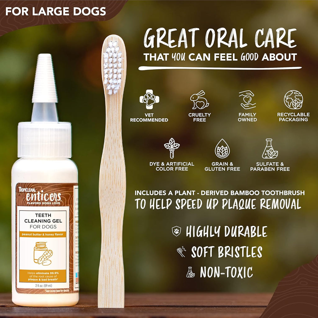 Tropiclean Ent toothbrush-PB Honey : 2 oz - Dog.Dog.Cat.
