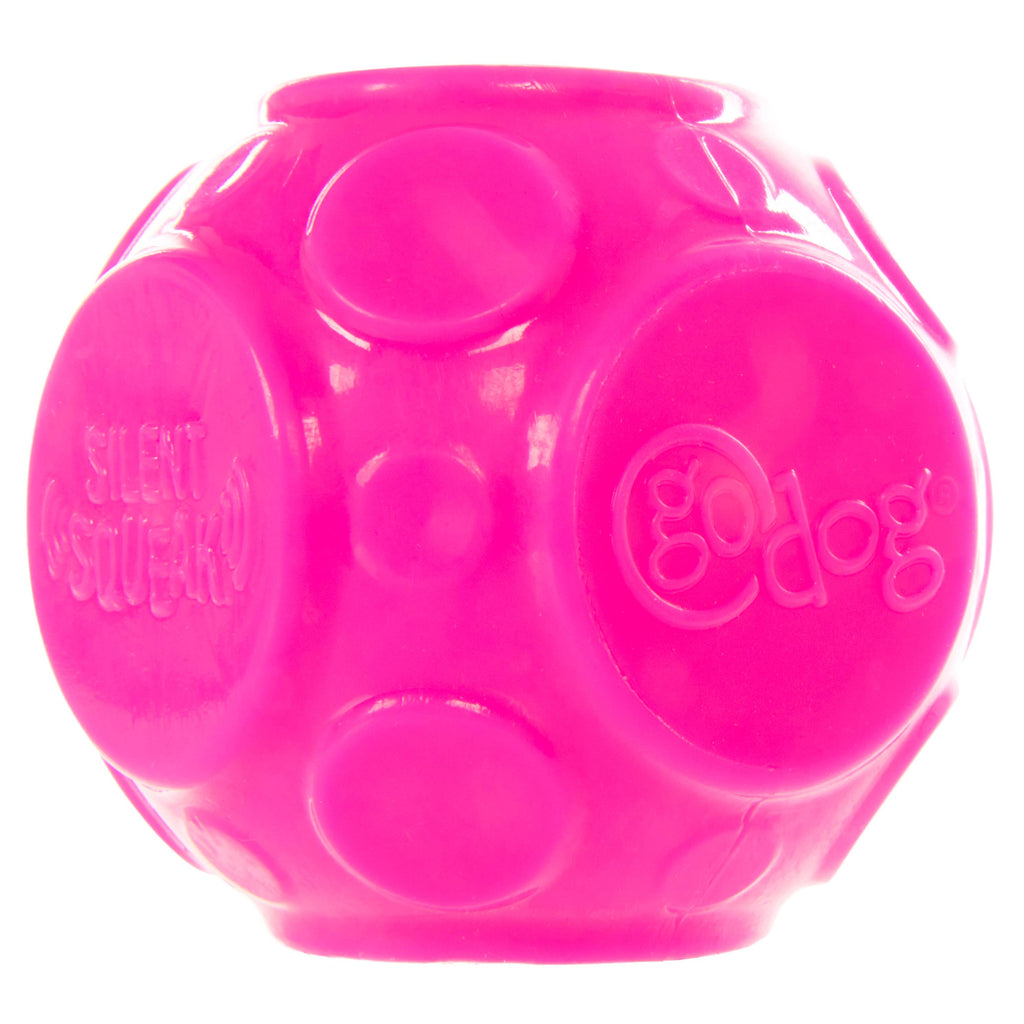 GoDog Silent Squeaker Ball Dog Toy 2pk - Dog.Dog.Cat.