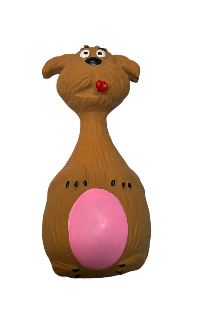 Loud Squeak Dog shaped latex dog toy 5" - Dog.Dog.Cat.