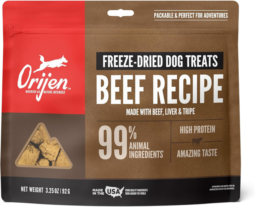 Orijen Freeze Dried Dog Treat-Beef Recipe : 3.5 oz - Dog.Dog.Cat.