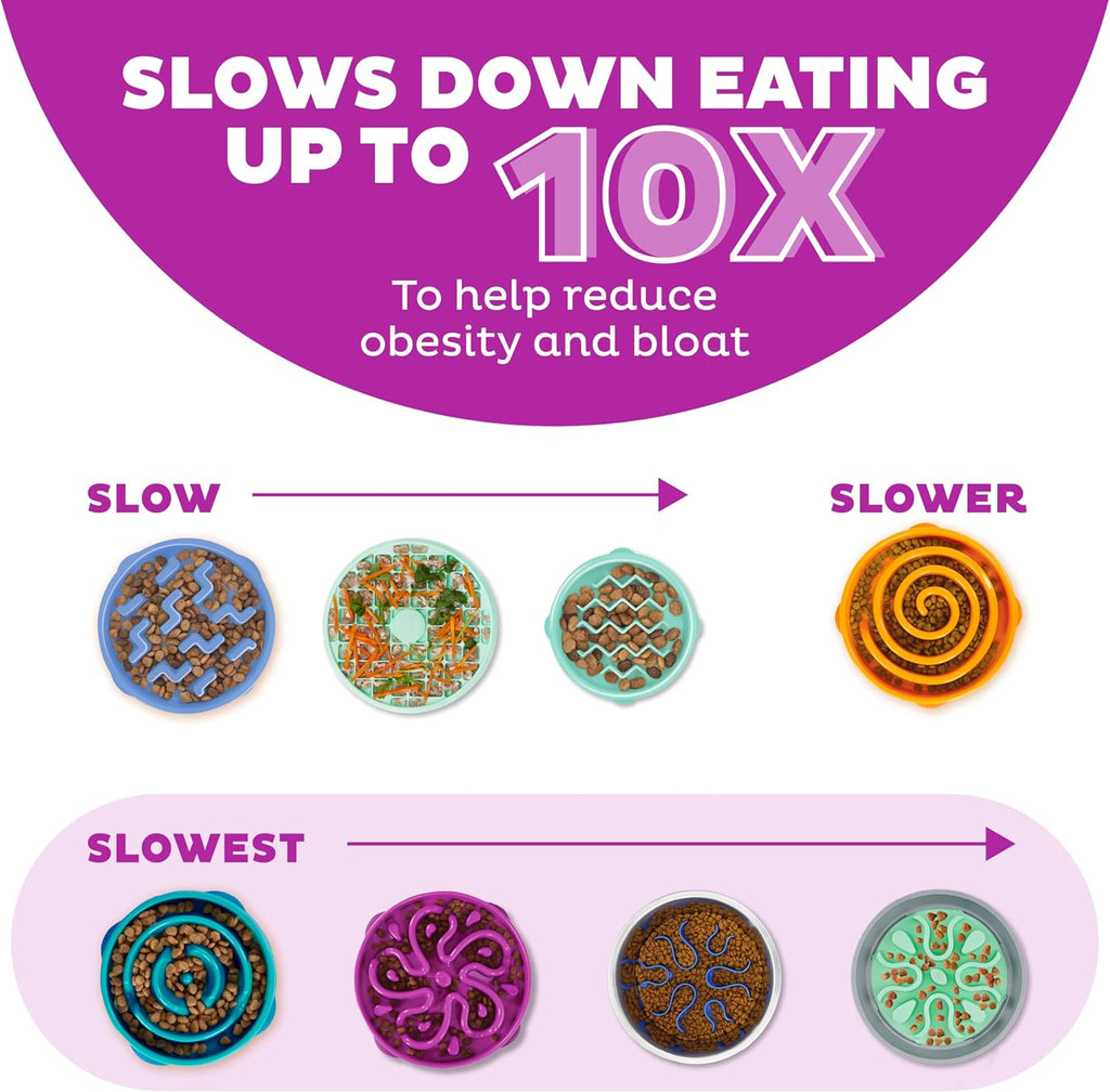 Outward Hound Fun Feeder Interactive Dog Bowl for Slow Feeding and Mealtime Enrichment - Dog.Dog.Cat.