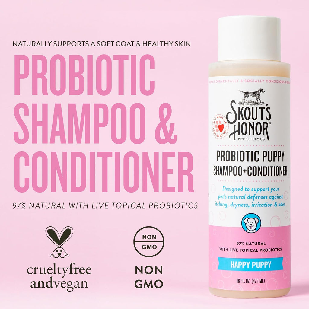 Skout's Honor Probiotic Shampoo+Conditioner Puppy - Dog.Dog.Cat.