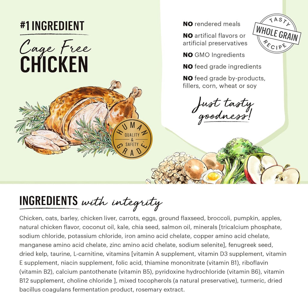 The Honest Kitchen Whole Food Clusters Whole Grain Chicken & Oat Dry Dog Food, 20 lb Bag - Dog.Dog.Cat.