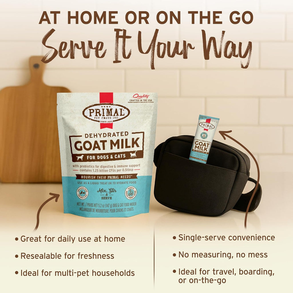 Primal Dehydrated Goat Milk for Dogs and Cats - Dog.Dog.Cat.