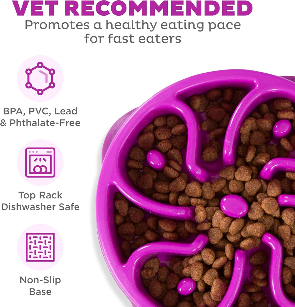 Outward Hound Fun Feeder Interactive Dog Bowl for Slow Feeding and Mealtime Enrichment - Dog.Dog.Cat.