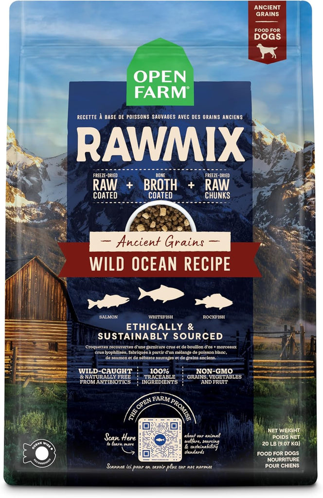 Open Farm Rawmix Ancient Grain - Wild Ocean Recipe - Dog.Dog.Cat.