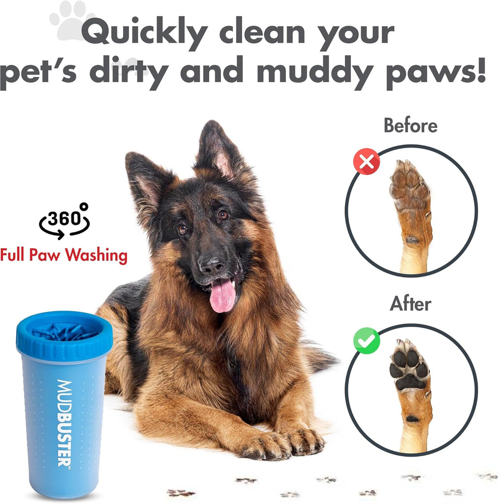Dexas Mudbuster Foot Wash – Flexible Silicone Pedal Scrubber for Gentle Foot Cleaning - Dog.Dog.Cat.