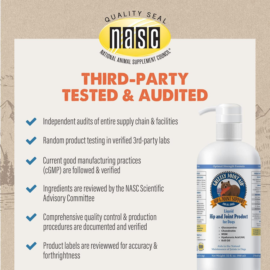 Grizzly Joint Aid Liquid - Dog.Dog.Cat.