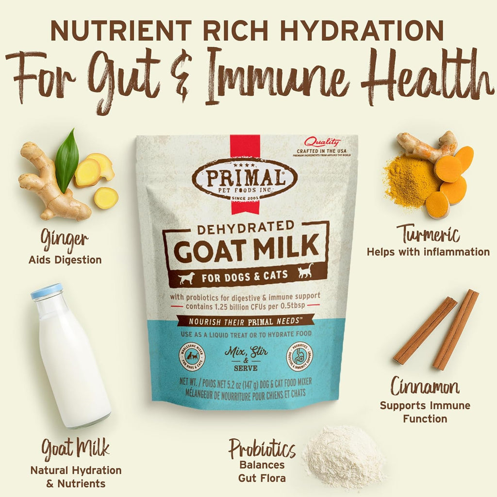Primal Dehydrated Goat Milk for Dogs and Cats - Dog.Dog.Cat.