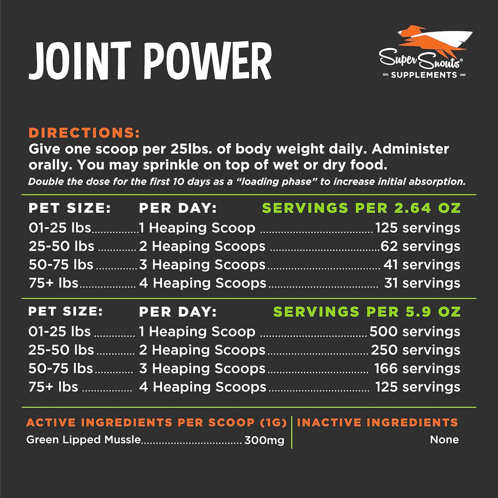 Super Snouts Supplements-Joint Power - Dog.Dog.Cat.