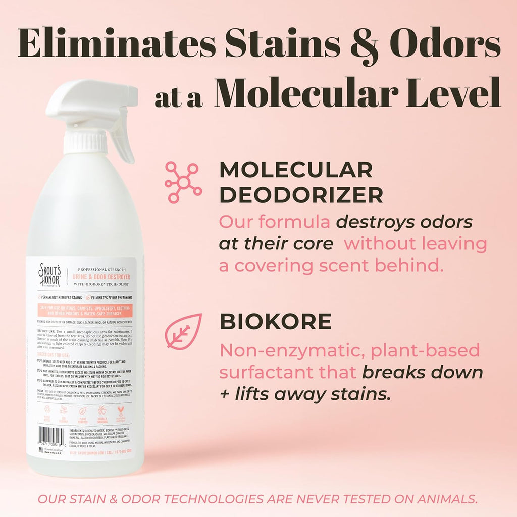 Skout's Honor - Cat Urine Destroyer - 35 oz - Dog.Dog.Cat.