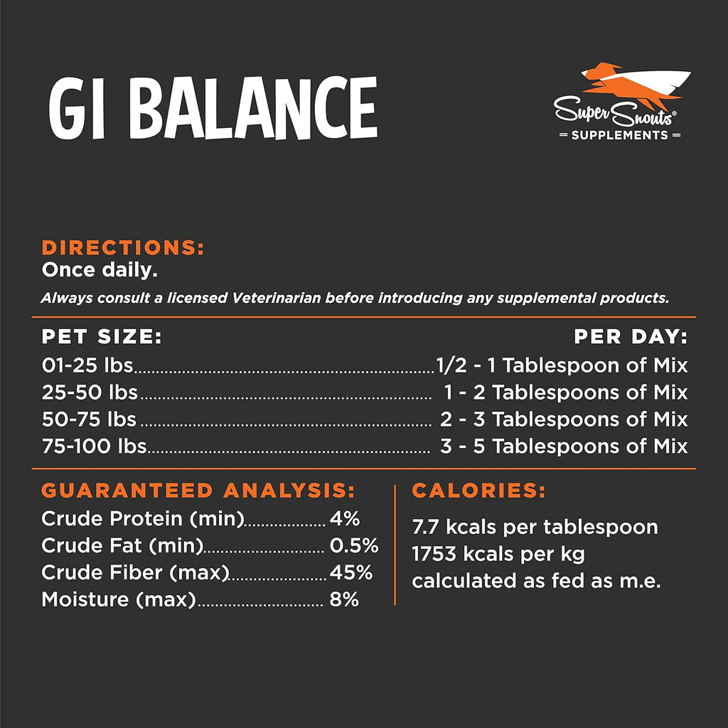 Super Snouts Supplements-GI Balance : 3.5 oz - Dog.Dog.Cat.