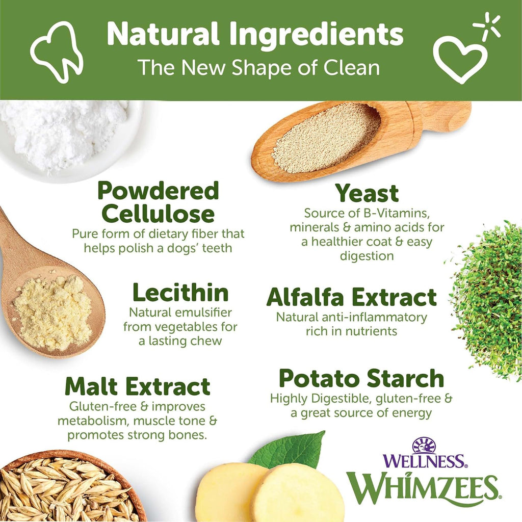 Whimzee Dental Daily Use Dental Treats for Dogs - Brushzees - Dog.Dog.Cat.