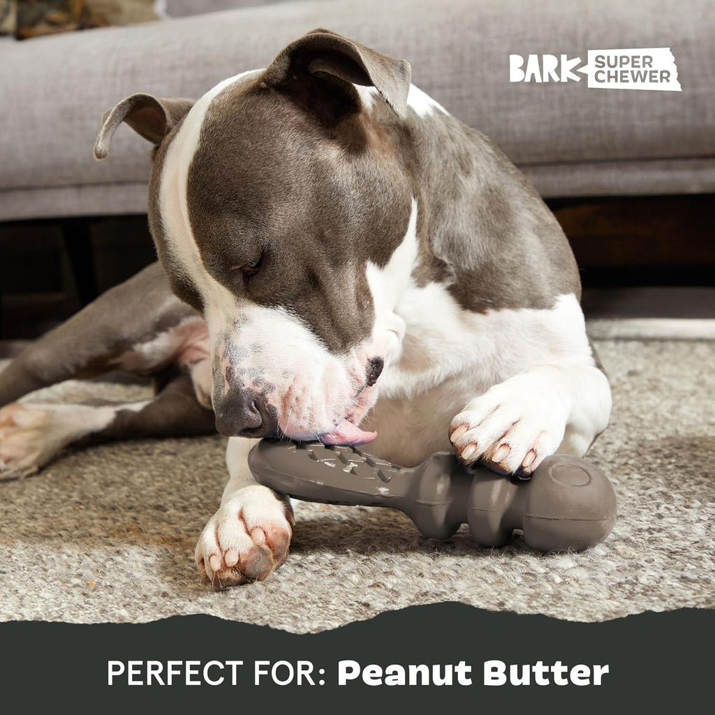 Bark Super Chewer P.B. Beaver Durable Rubber Dog Toy Gray Brown Medium / Large - Dog.Dog.Cat.