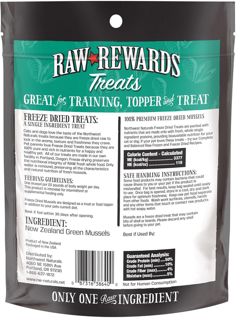 Northwest Natural Dog Treat-Mussels : 2 oz - Dog.Dog.Cat.