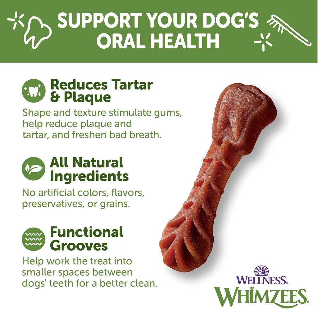 Whimzee Dental Daily Use Dental Treats for Dogs - Brushzees - Dog.Dog.Cat.