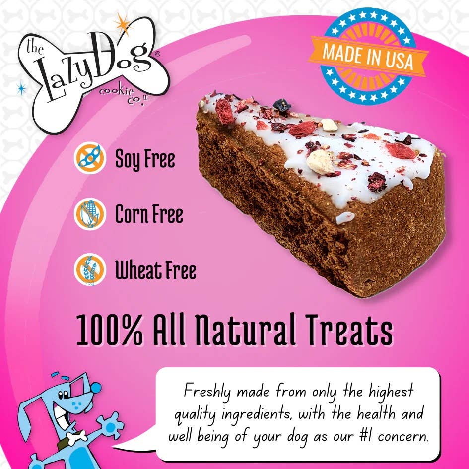 Lazy Dog Happy Birthday Pup-PIE for a Darling Girl- 6 oz ea. - Dog.Dog.Cat.