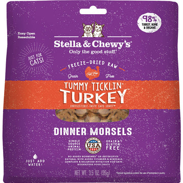 Stella & Chewy's Freeze-Dried Raw Cat Food - Tum Tum Turkey - Dog.Dog.Cat.
