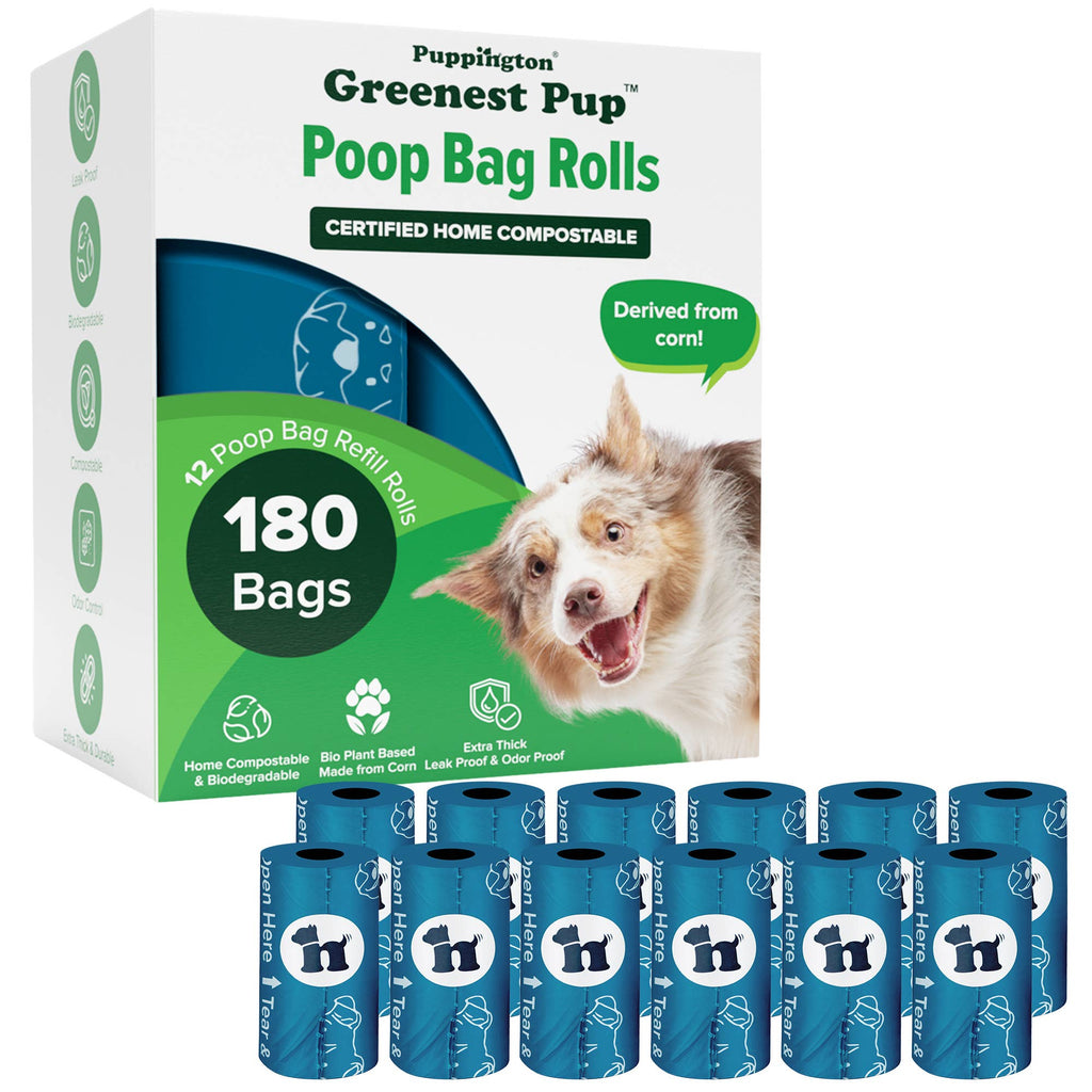 Puppington - Triple-Certified Compostable Thick Dog Poop Bags - Dog.Dog.Cat.