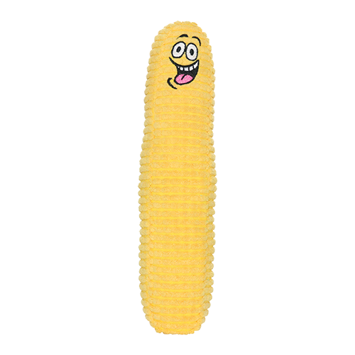 Tuffy Dog Toys - VIP Products - Tuffy Funny Food Corn, Durable, Squeaky Dog Toy 2-in-1 - Dog.Dog.Cat.