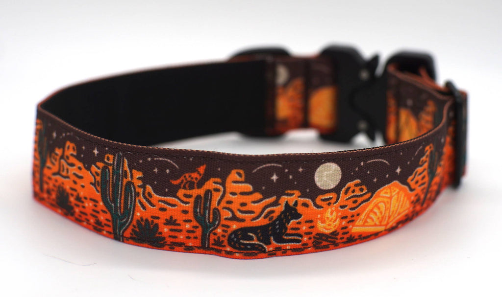Desert Camp Out Dog Collar- Maroon - Dog.Dog.Cat.