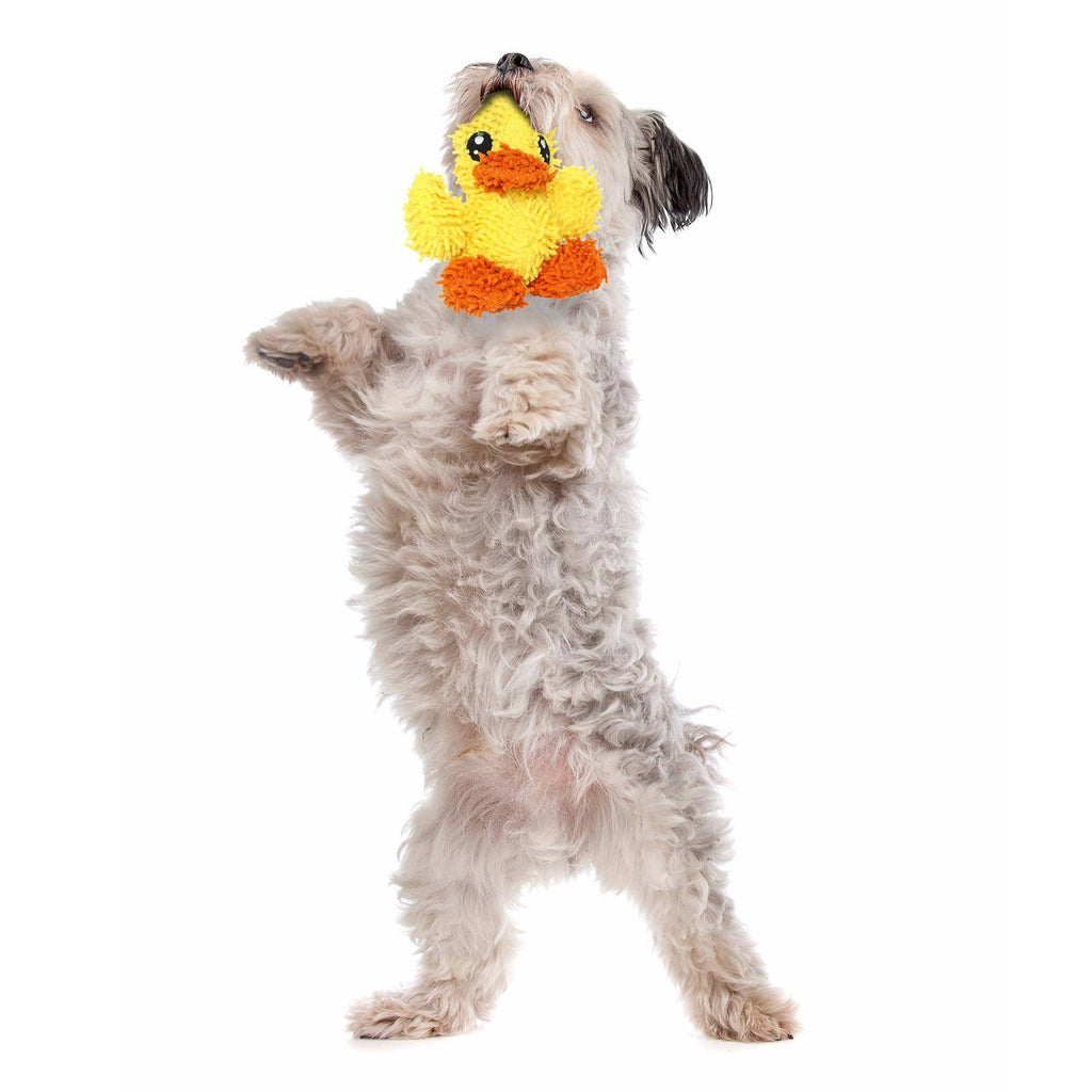 Tuffy Dog Toys - VIP Products - Mighty Jr Microfiber Ball Duck, Durable, Squeaky Dog Toy - Dog.Dog.Cat.