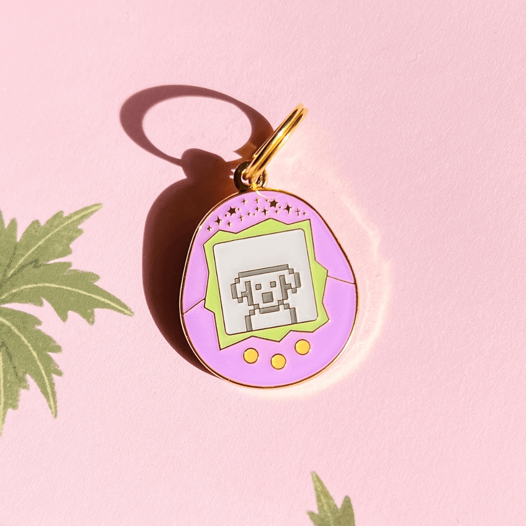 Tamagotchi Dog Pet ID Tag - Dog.Dog.Cat.